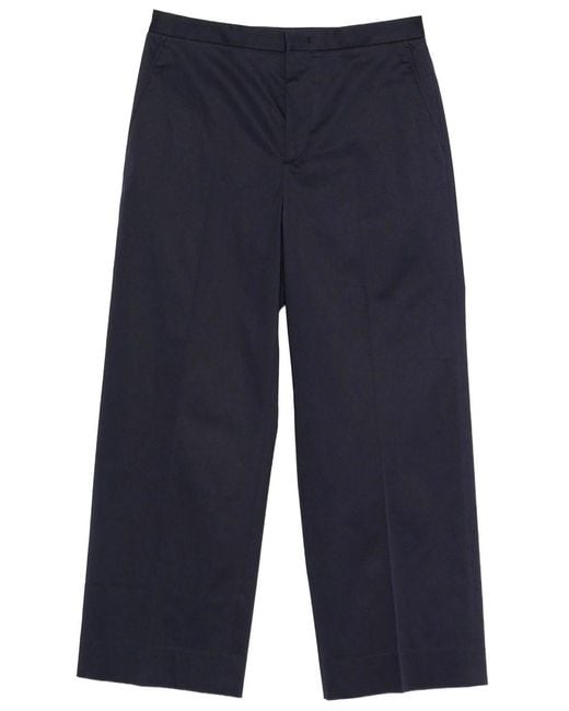 Cellar Door Blue Angel Pressed-crease Cotton Trousers