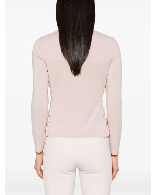 Moncler Natural Padded Wool Zip-up Cardigan