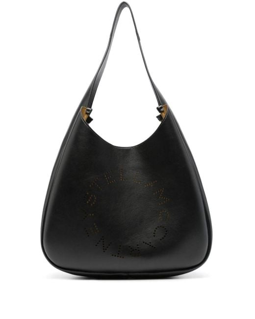 Stella McCartney Black Stella Logo Hobo Bag
