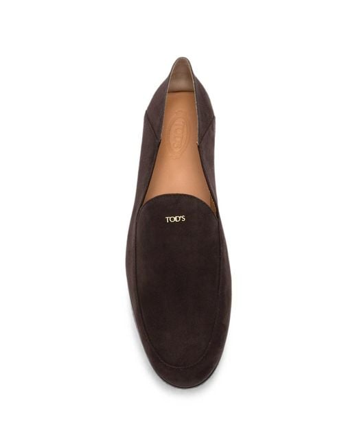 Tod's Brown Suede Leather Loafer Clog