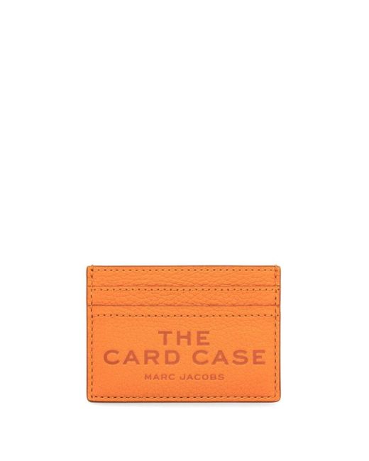 Marc Jacobs Orange Logo-Debossed Leather Cardholder