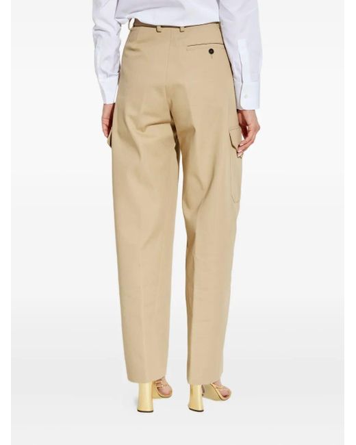 Givenchy Natural Cotton And Wool Cocoon Trousers With Pockets