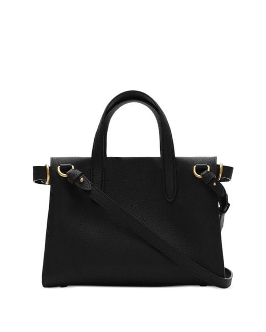 Burberry Black Mini Cotswolds Check Tote Bag