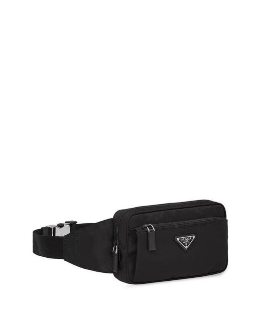Prada Black Re-Nylon Belt Bag for men