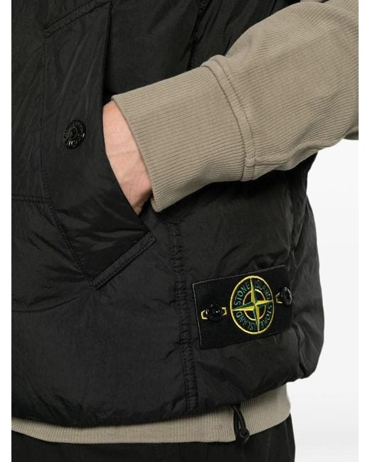 Stone Island Black Wind-Resistant Down Vest With Water-Repellent Treatment for men