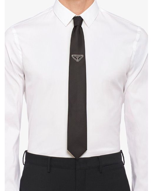 Prada Re nylon Gabardine Tie in Black for Men Lyst