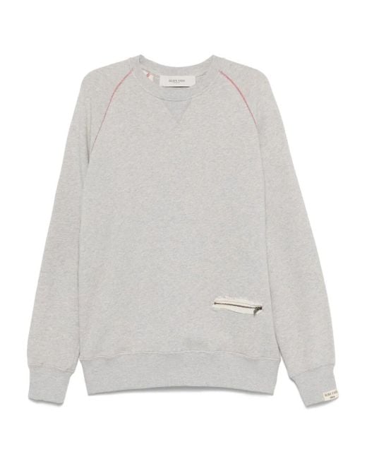 Golden Goose Deluxe Brand Gray Sweatshirt With Pocket for men