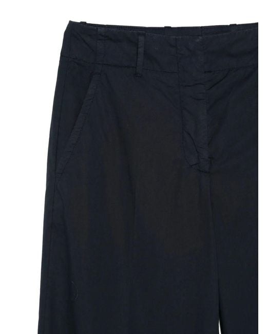 Incotex Blue Ilya Wide-Leg Cotton Trousers