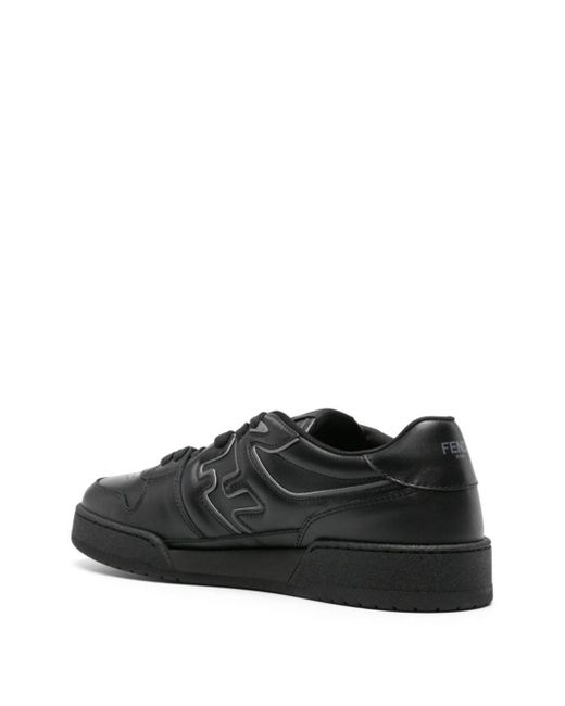 Sneakers Match bicolore in pelle di Fendi in Black da Uomo
