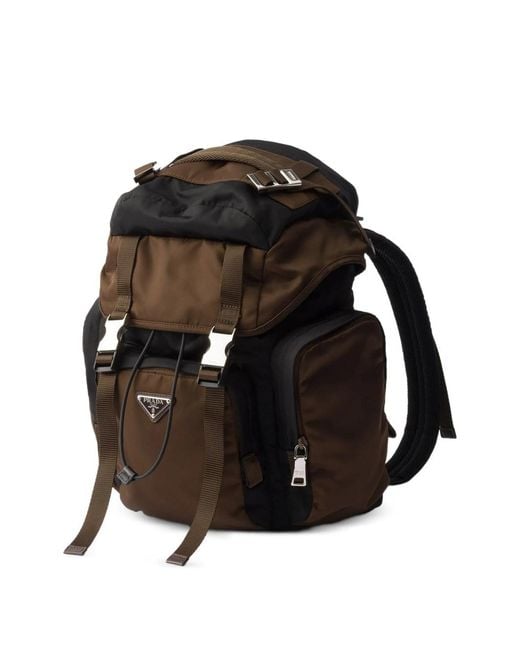 Prada Black Bicolor Re-Nylon Backpack for men