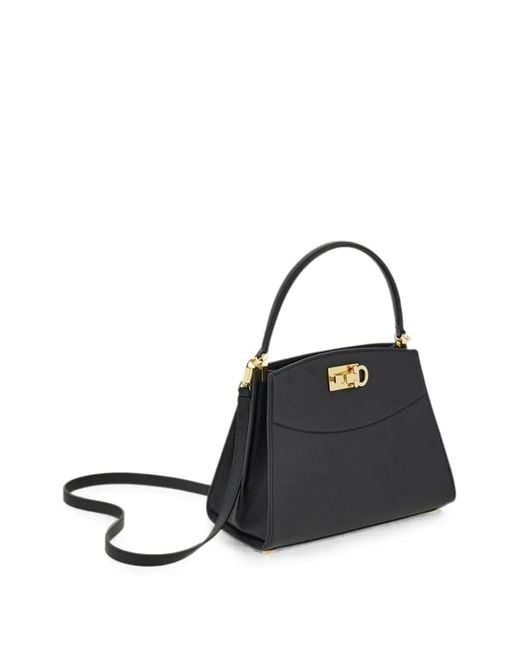 Ferragamo Black New Studio Box Xs Bag