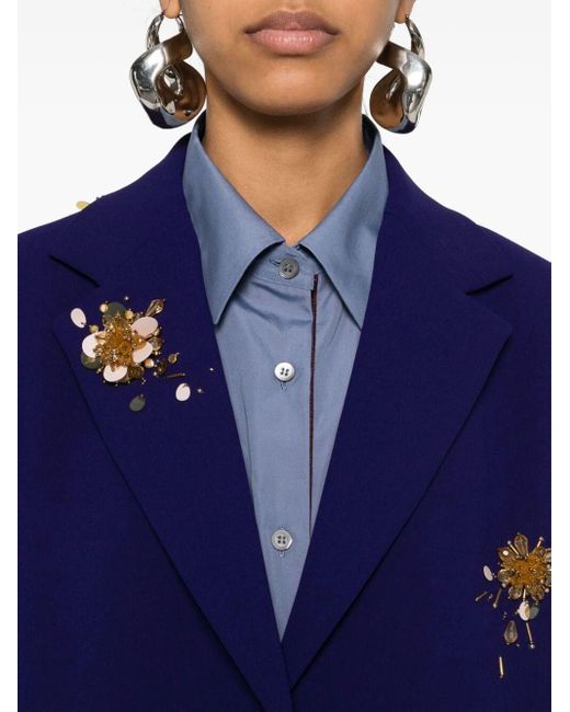 Dries Van Noten Blue Birdy Jacket