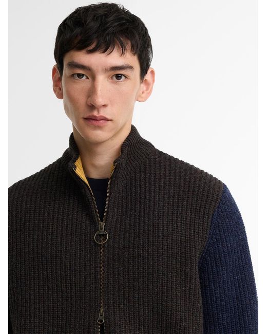 Barbour Black Paul Smith Loves : Gamefair Wool Cardigan for men