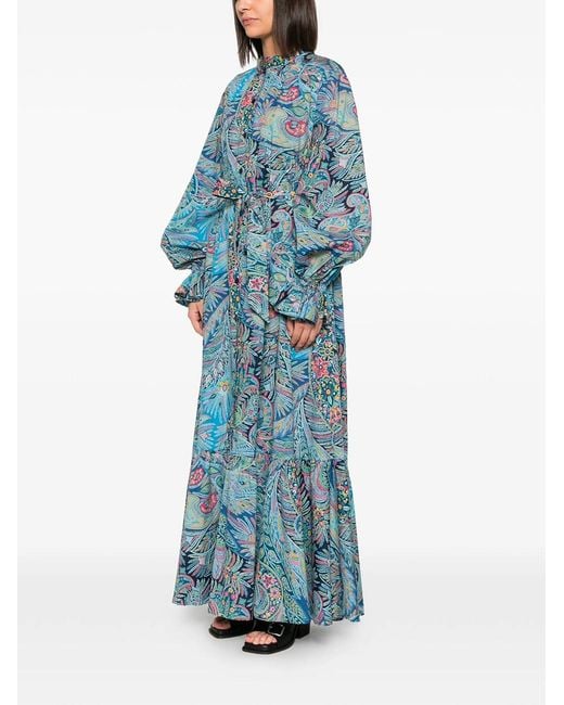 Etro Blue Long Chemisier Dress