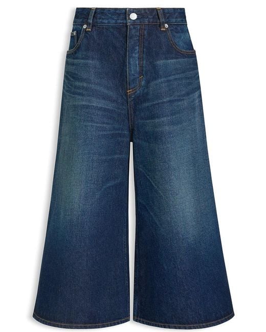 Alaïa Blue Denim Palazzo Shorts