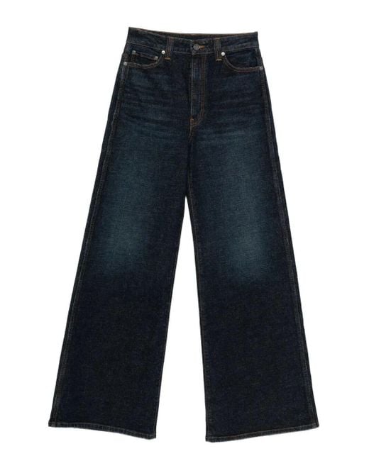 Khaite Blue Dane Wide-Leg Jeans
