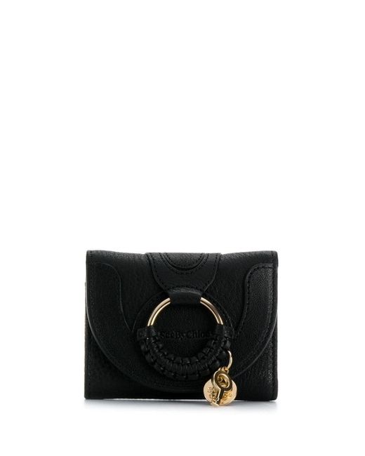 See By Chloé Leather Portafoglio Compact in Black | Lyst Canada
