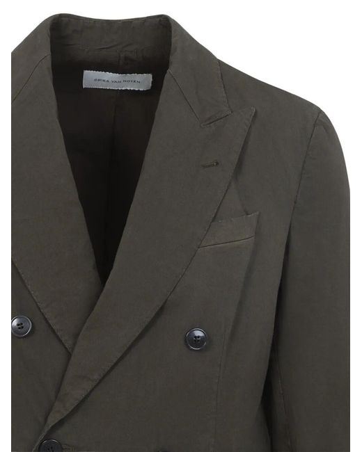 Dries Van Noten Black Balto Double-Breasted Blazer for men