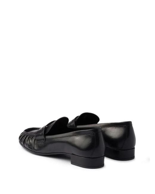 Prada Black Leather Loafers