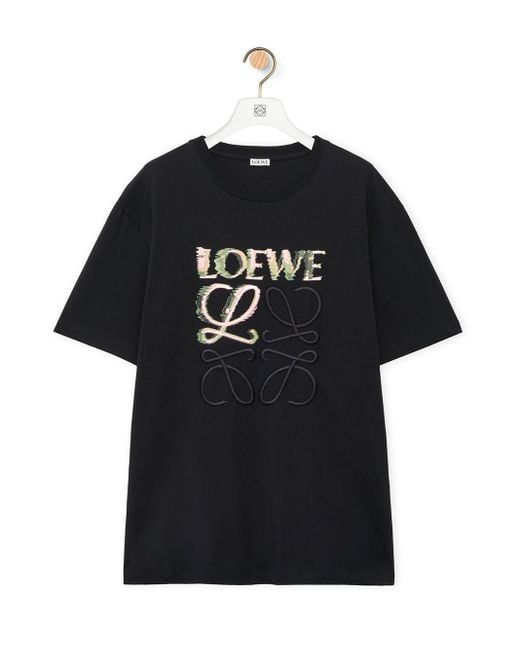 Loewe Black Relaxed Fit T-shirt for men