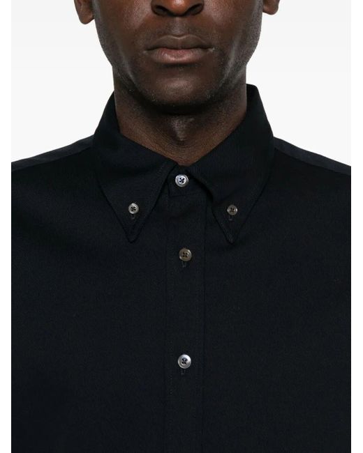 Cellar Door Black Heavy Cotton Sage Shirt for men