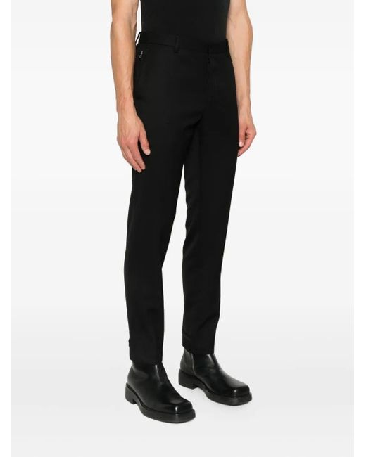 Prada Black Straight Leg Wool Trousers Clothing for men