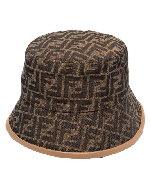 Fendi Brown Ff Monogram Bucket Hat for men