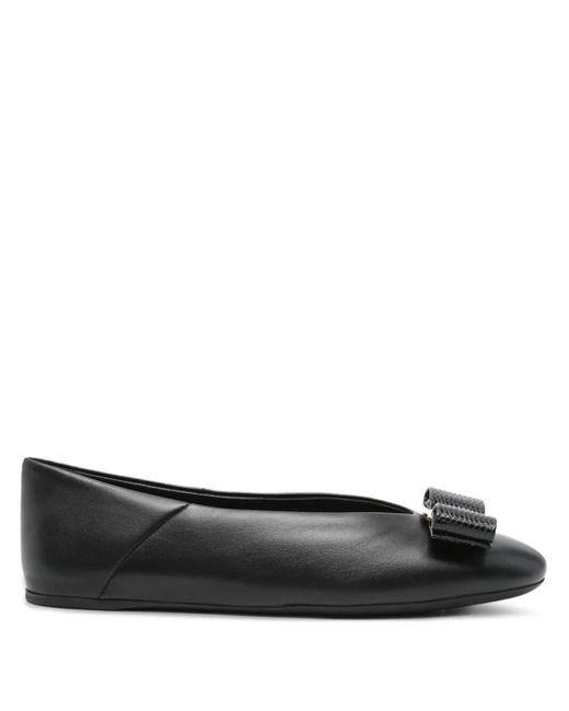 Ferragamo Black Ballet Flats