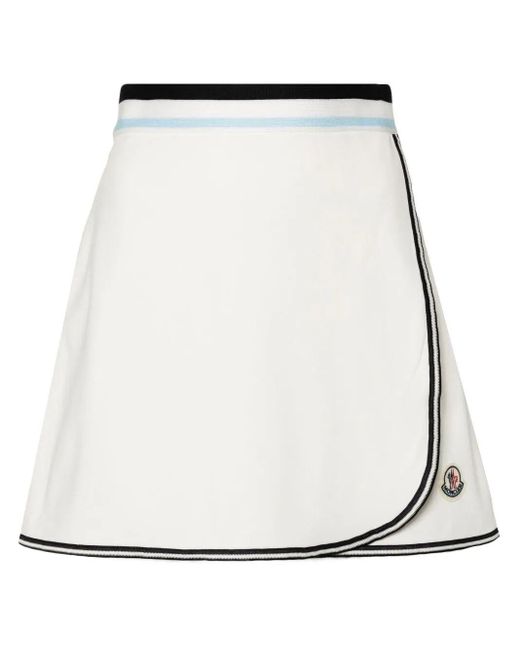 Moncler White Wrap Cotton Mini Skirt - Women's - Cotton