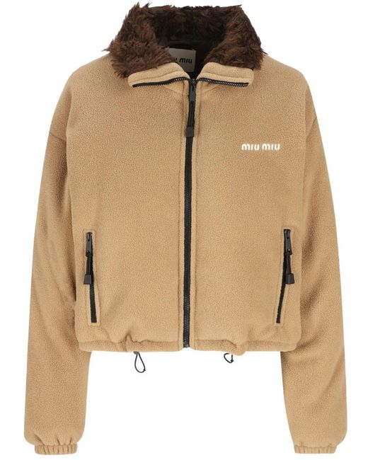 Miu Miu Natural Fleece Down Jacket