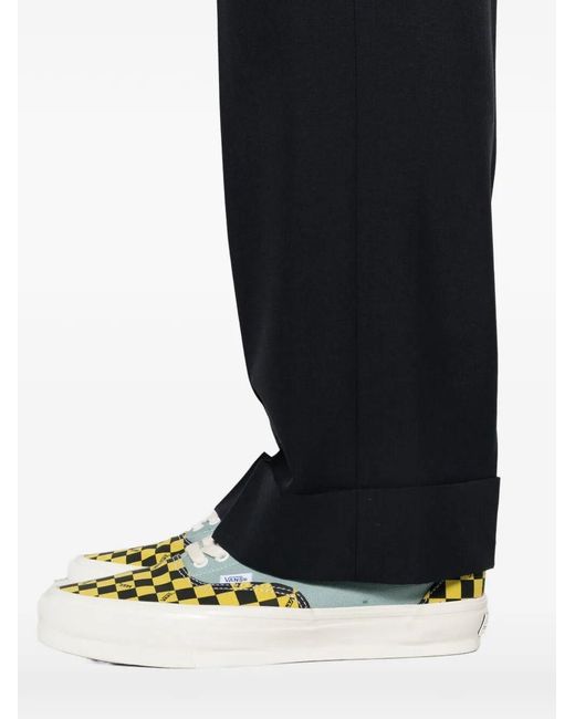 Valentino Garavani Black Wool Trouser With Cuff for men