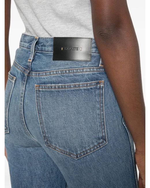 Khaite Blue Finley Mid-Rise Jeans