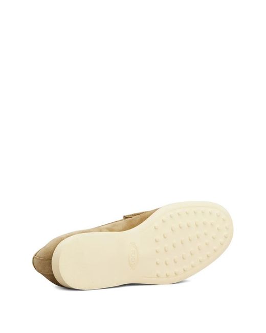 Tod's Brown Light Suede Loafers for men