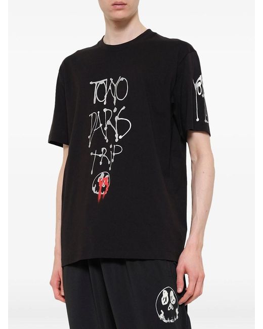 Y-3 Black T-Shirt Tokyo Paris Trip for men
