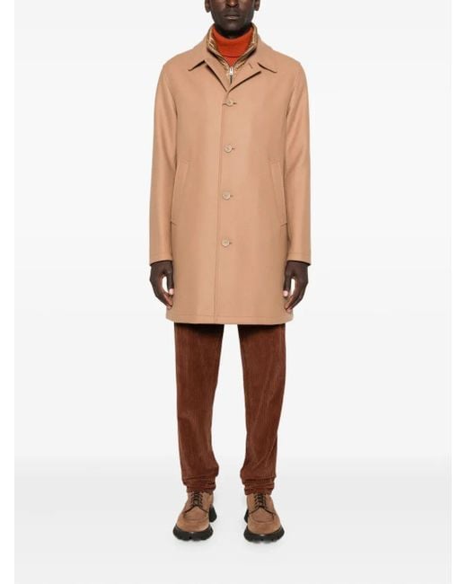 Herno Natural Single-Breasted Padded Coat for men