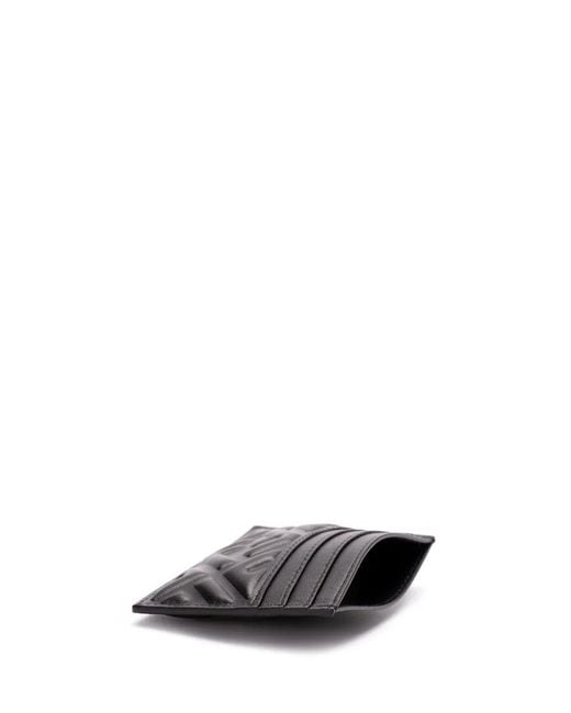 Fendi Black Baguette Leather Card Case