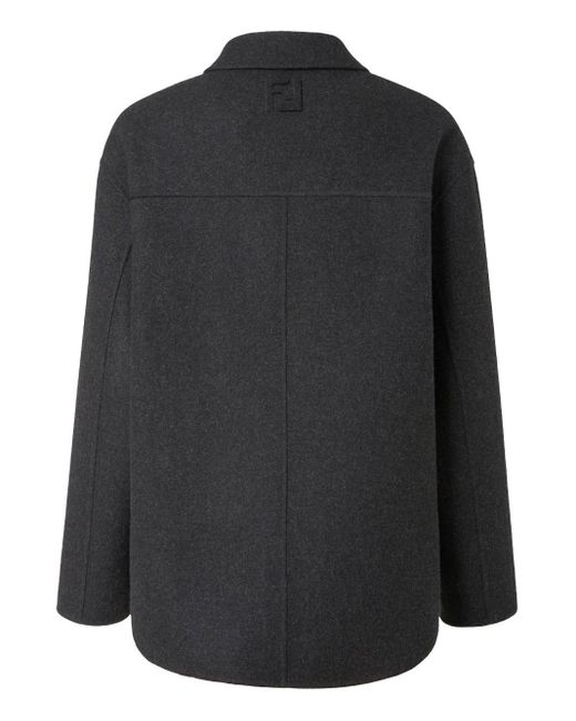 Fendi Black Double-Breasted Coat for men