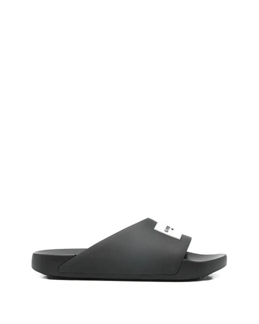 Givenchy White Asymmetric Rubber Sandals for men