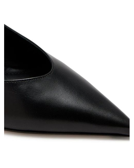 Ferragamo Black Cleya 55 S-Shaped Leather Slingback