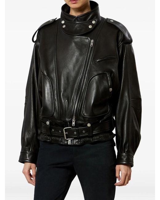Isabel Marant Black Leather Jacket Farza