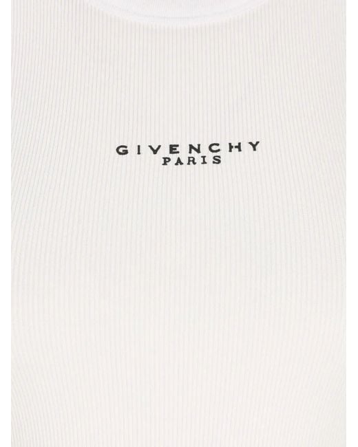 Givenchy White Logo Cotton Tank Top