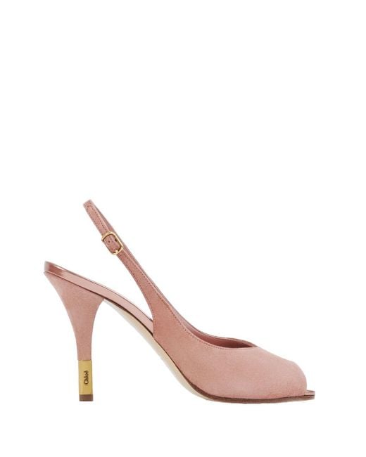 Chloé Pink 95Mm Flower Sandals