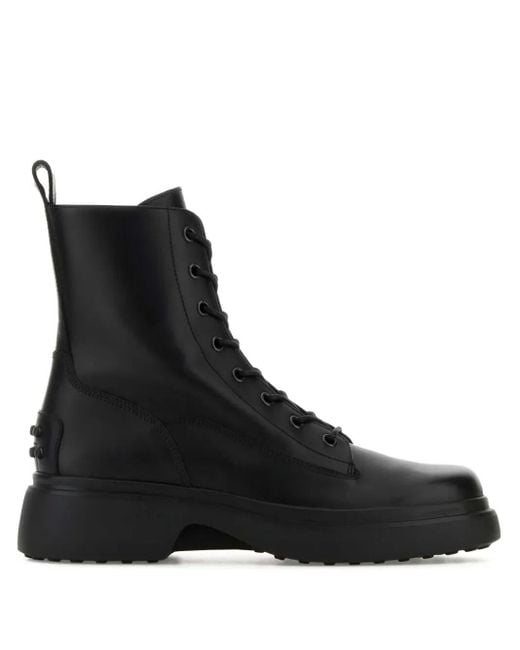 Tod's Black Leather Ankle Boots