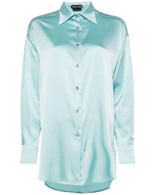 Tom Ford Blue Relaxed Fit Shirt Clothing