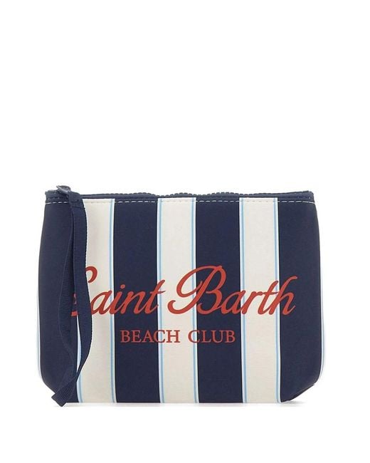 Mc2 Saint Barth Blue Aline Striped Scuba Pouch for men