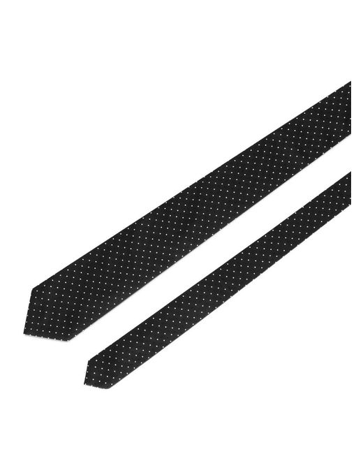 Dolce & Gabbana White Dolce & Gabbana Polka-Dot Silk Tie Accessories for men