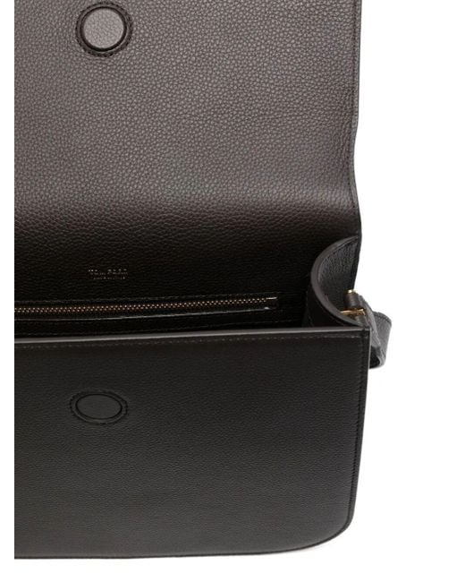Tom Ford Black Grained Leather Tara Medium Crossbody Bag