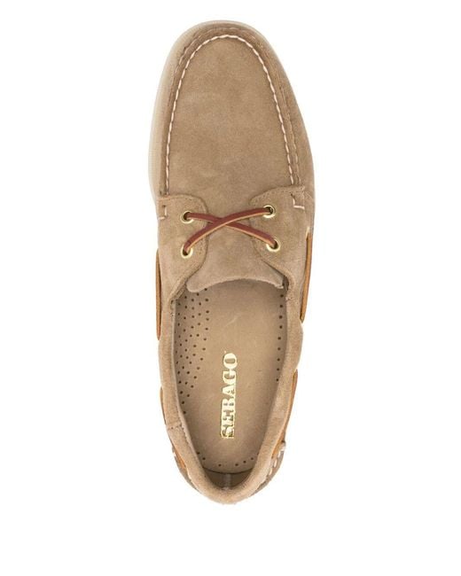 Sebago Brown Portland Artisan Ox Suede Boat Shoe for men