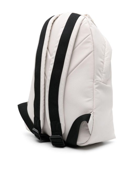 Y-3 Gray Lux Logo Print Backpack Bags for men