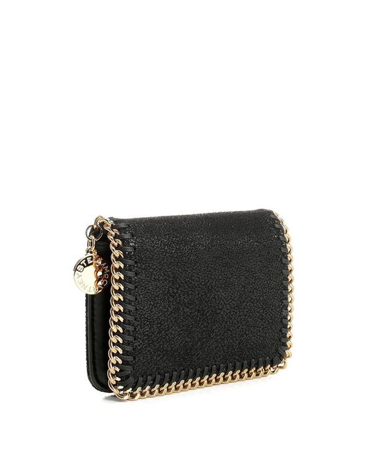 Stella McCartney Black Falabella Bi-Fold Wallet